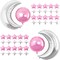 Pink Silver Moon Star Balloons,Large Moon Balloons Star Foil Balloons